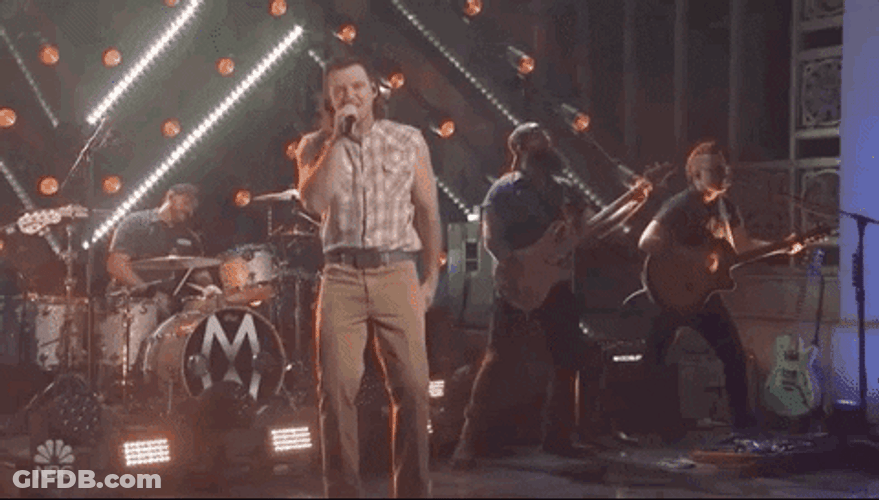Morgan Wallen Jumping Out Performance GIF