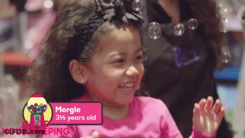 Morgle Smiling Playing Bubbles GIF