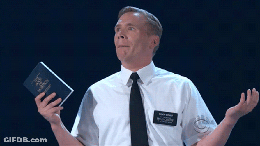 Mormon Carrying Book Look Up GIF