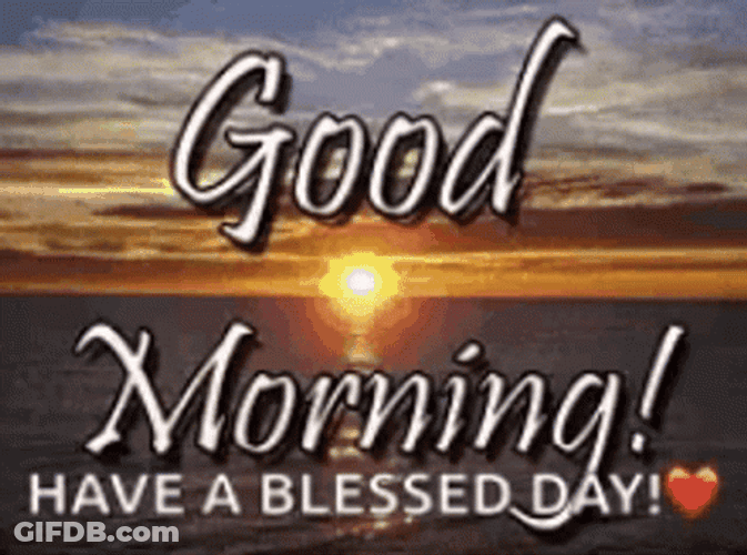 Morning Blessings With Sunset GIF
