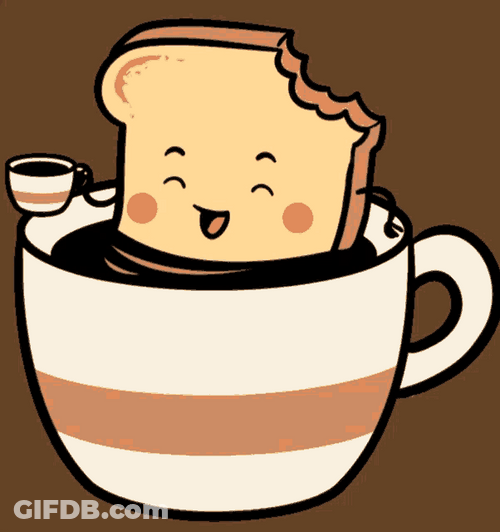 Morning Coffee Bathtub Coffee Toast Sip GIF