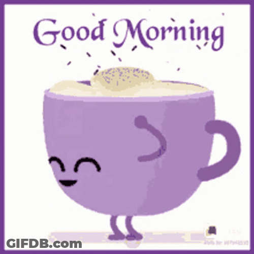 Morning Coffee Cheering Cup Good Morning Let's Go GIF