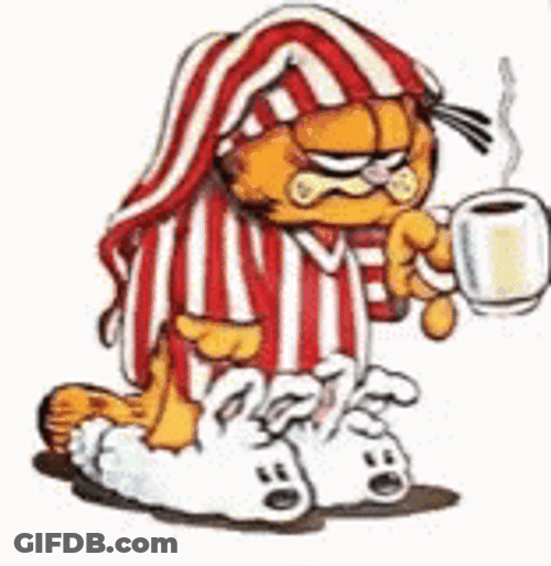 Morning Coffee Garfield Grumpy GIF