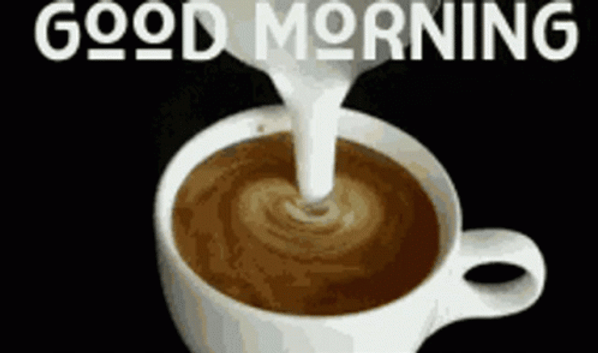 Morning Coffee Milk Heart Foam Love GIF