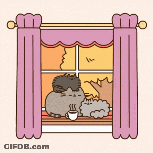 Morning Coffee On Pusheen Thanksgiving GIF