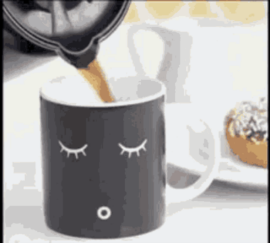 Morning Coffee Transforming Cup Sleepy To Awake GIF