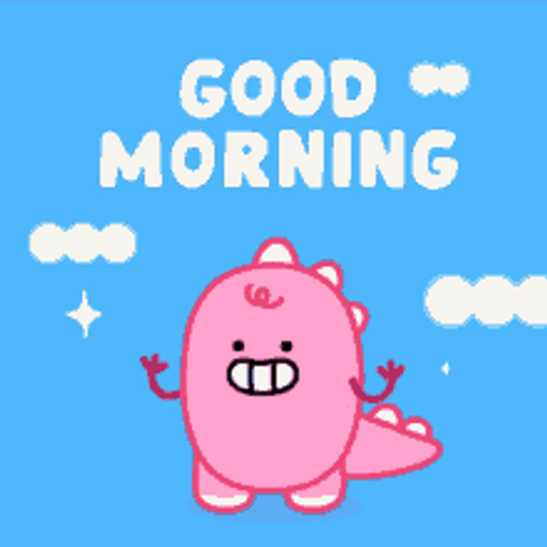 Morning Cute Dinosaur GIF