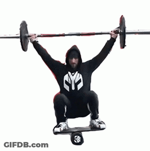Morning Exercise Weight Lifting With Good Body Balancing GIF