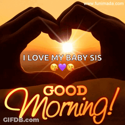 Morning Greeting Card Hand Heart GIF