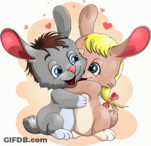 Morning Hugs From A Couple Puppy GIF