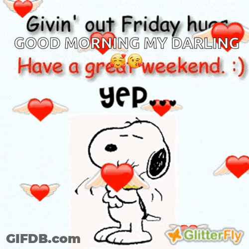 Morning Hugs With Great Weekend GIF
