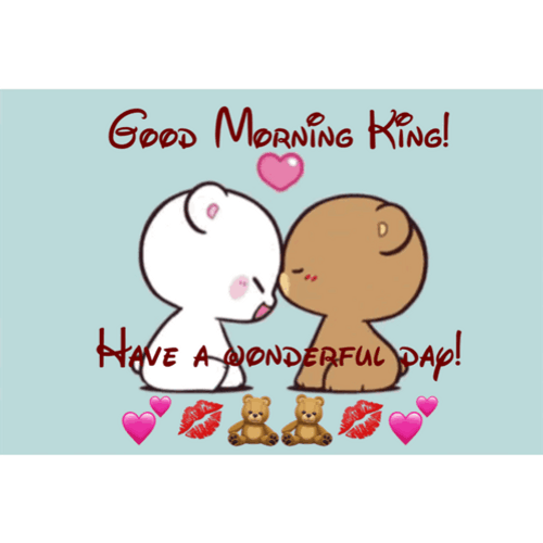 Morning King Cute Couple Have A Good Day Love GIF