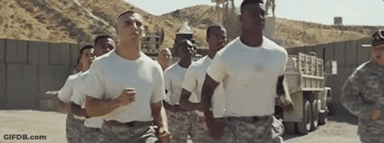 Morning Military Run GIF