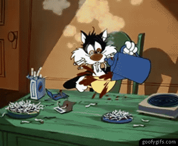 Morning Stress Sylvester Cat GIF
