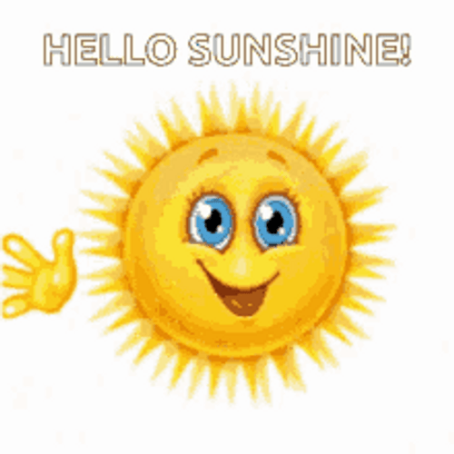 Morning Sunshine Waiving Happy Sun GIF