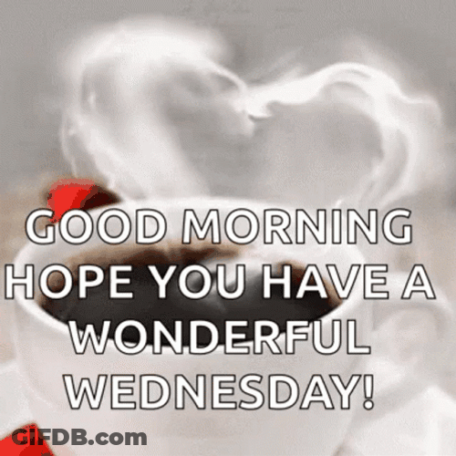 Morning Wednesday Coffee Heart Smoke GIF