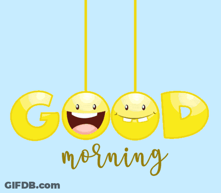 Morning Written In Yellow Letters GIF
