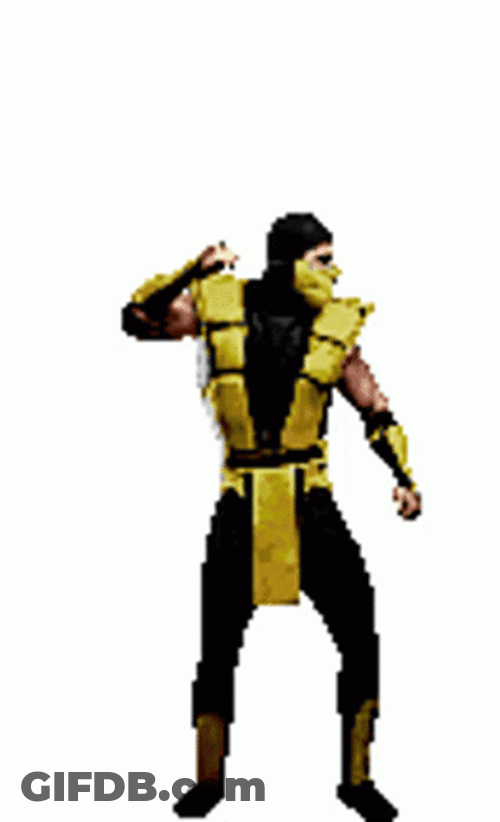 Mortal Combat Scorpion Get Over Here GIF