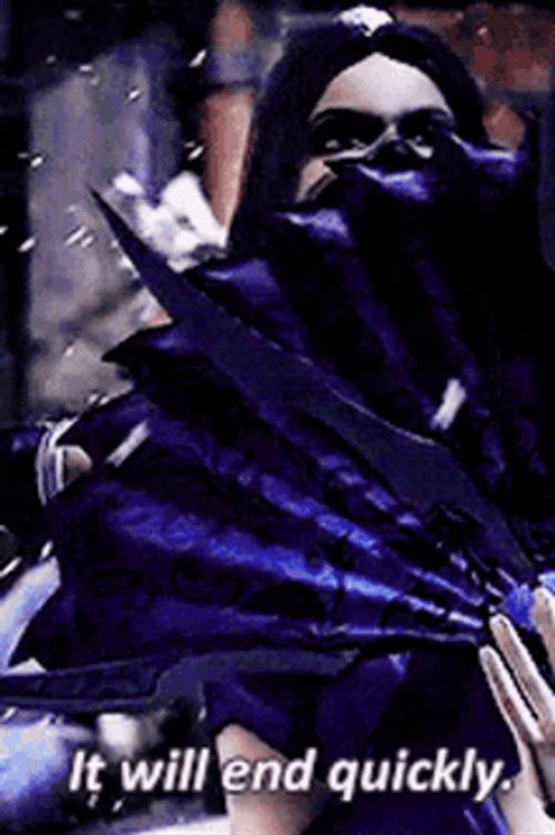 Mortal Kombat Kitana With Fan GIF
