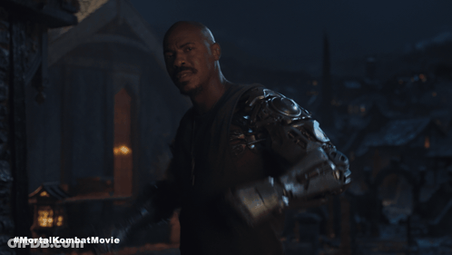 Mortal Kombat Movie Poster Bald Man GIF
