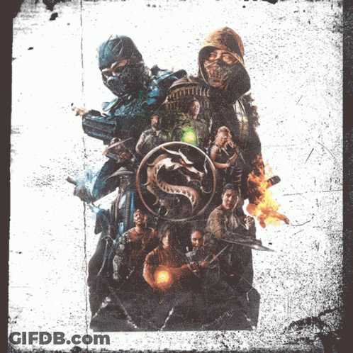 Mortal Kombat Movie Poster Characters GIF