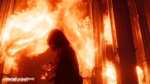 Mortal Kombat Movie Poster Fire Scene GIF