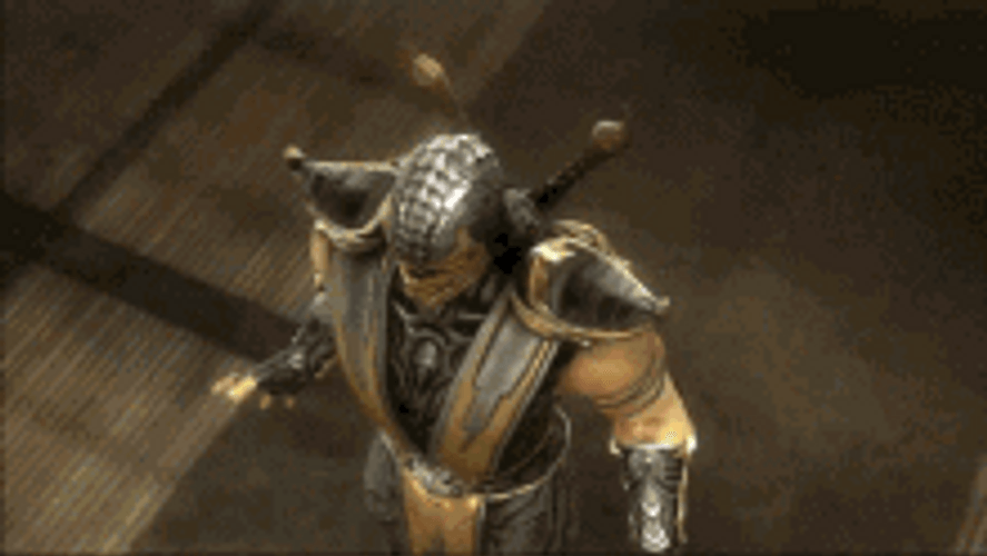 Mortal Kombat Scorpion Burning GIF