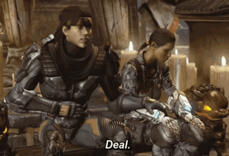 Mortal Kombat Takeda & Jacqui Deal GIF