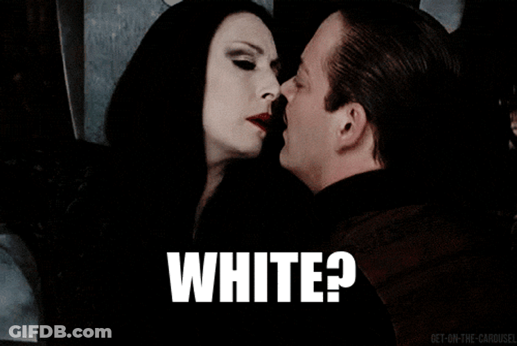 Morticia And Gomez Addams White GIF
