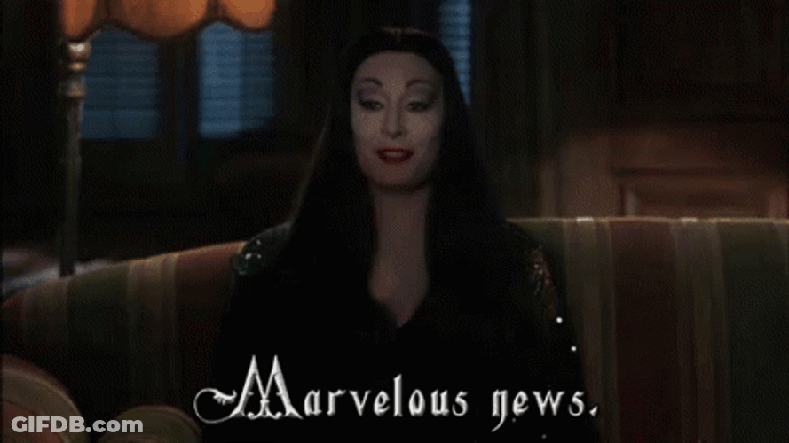 Morticia News On Addams Family Thanksgiving GIF