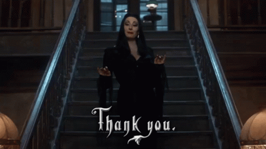 Morticia Thank You On Addams Family Thanksgiving GIF
