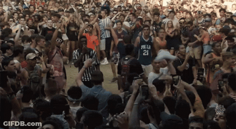 Mosh Pit Concert Fans Jumping GIF