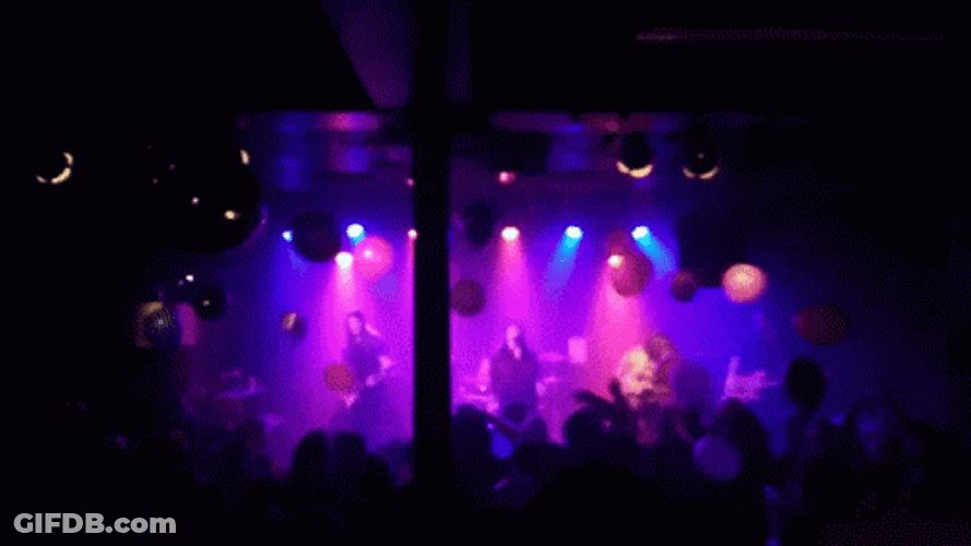 Mosh Pit Scene Balloons Flying GIF