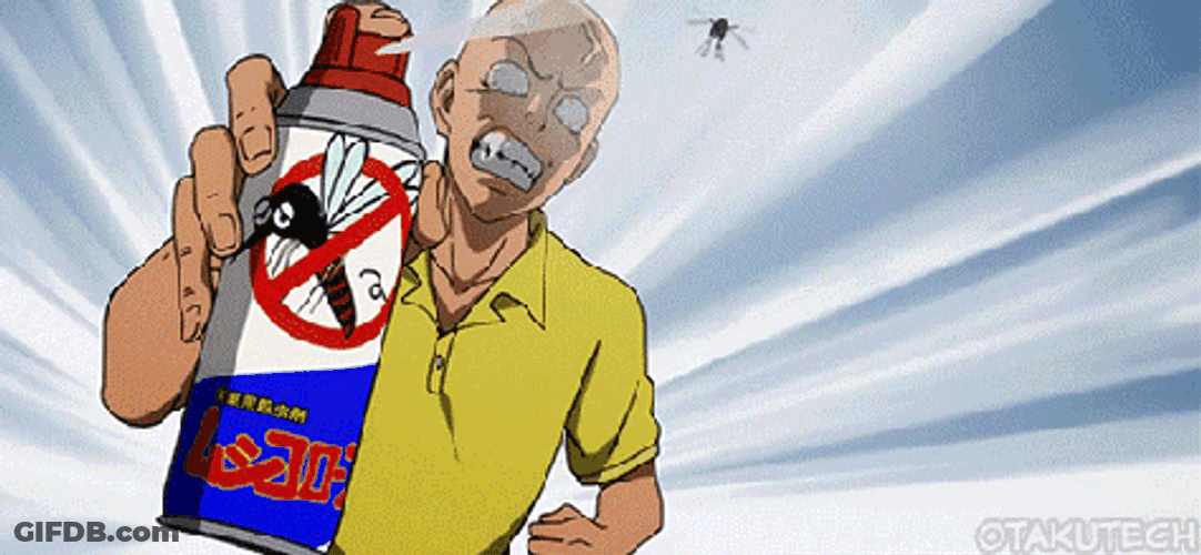 Mosquito Spray Attack GIF