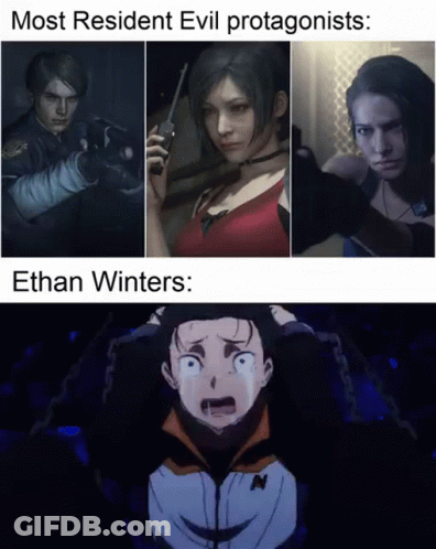 Most Resident Evil Protagonists Ethan Winters And Re Zero Starting Life In Another World GIF