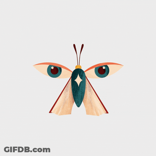 Moth Face Art GIF