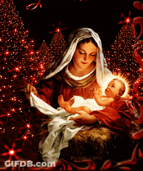 Mother And Child Religious Christmas GIF