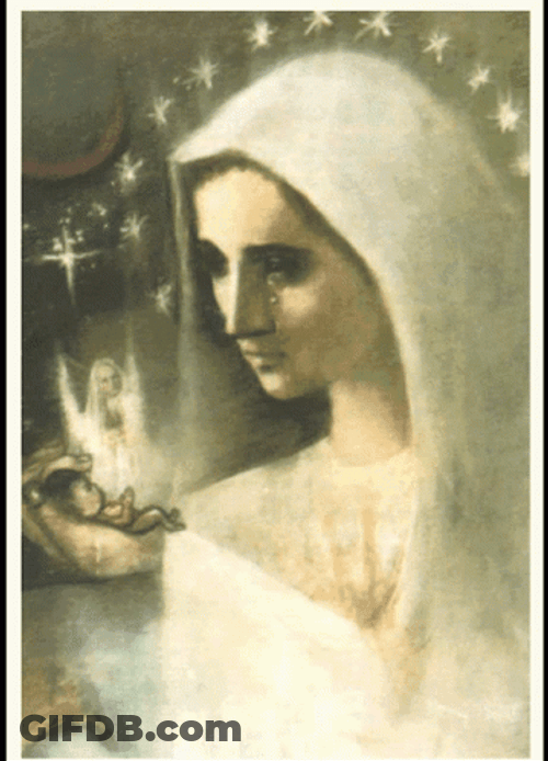 Mother Of God Virgin May Illuminated Image GIF