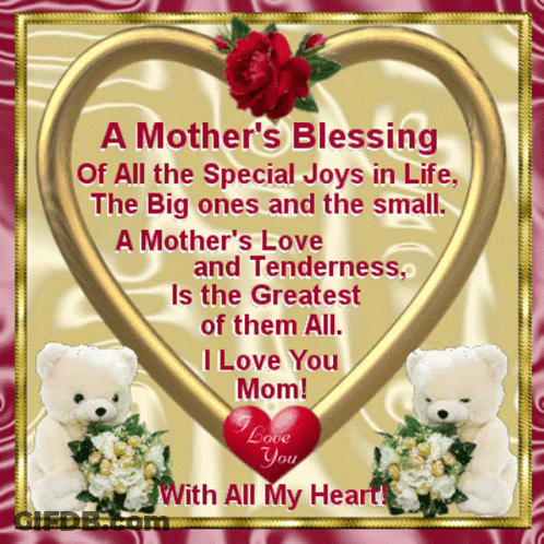 Mother's Blessing Of Life's Joys GIF