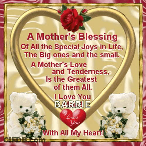 Mother's Blessing Of Life's Joys GIF