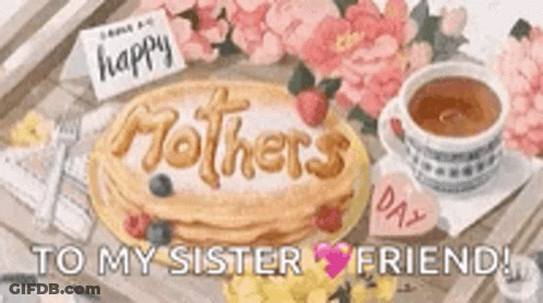 Mother's Day Card Teddy Bear With Rose GIF