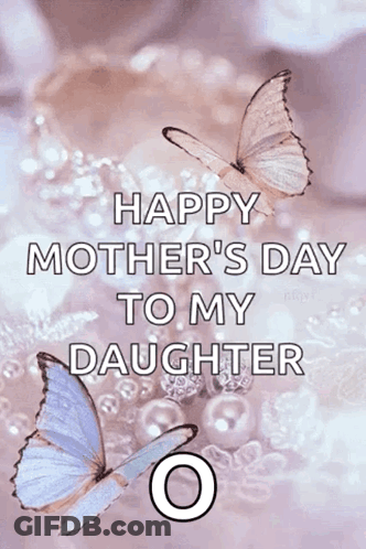 Mother's Day Card With Butterflies GIF