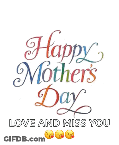 Mother's Day Card With Hearts And Smiley Faces GIF