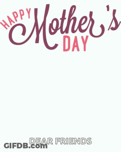 Mother's Day Card With Pink Flowers GIF