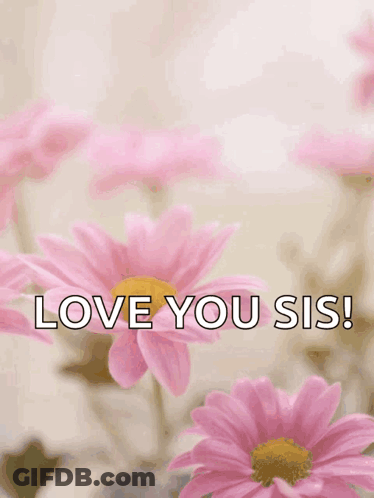 Mother's Day Card With Pink Flowers GIF