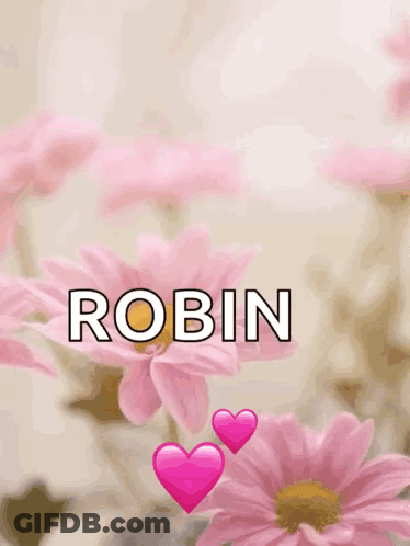 Mother's Day Card With Pink Flowers And Hearts GIF
