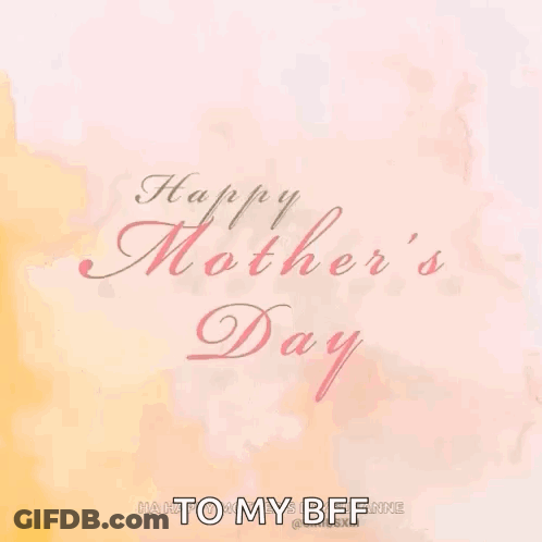 Mother's Day Card With Pink Flowers GIF