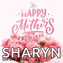 Mother's Day Card With Pink Roses GIF