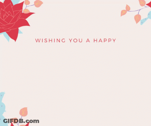 Mother's Day Card With Red Flowers GIF