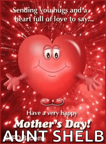 Mother's Day Card With Red Heart GIF